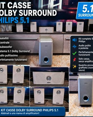 Philips 3900 Dolby Surround 5.1 – Kit Home Theater