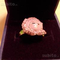Anello con fiore Swarosky