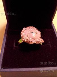 Anello con fiore Swarosky