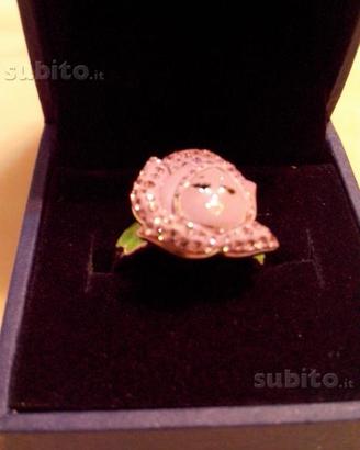 Anello con fiore Swarosky