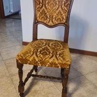 Sedie in velluto giallo stile impero