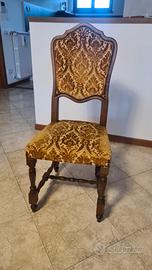 Sedie in velluto giallo stile impero