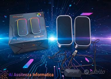 Mars Gaming MS-OM Altavoces Bluetooth 20W RGB Nero