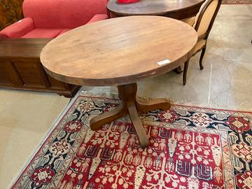 tavolo tondo in castagno artigianale diametro 110