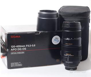 OBIETTIVO SIGMA 120-400 F/4.5-5.6 APO DG OS. NIKON