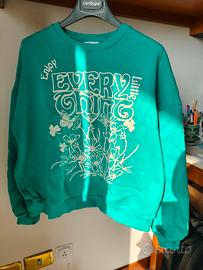 felpa verde Bershka 