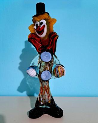 MURANO.- PAGLIACCIO h. 28 cm - peso 1 Kg.