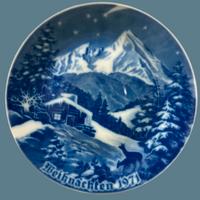 Piatto di Natale 1971 da collezione in porcellana