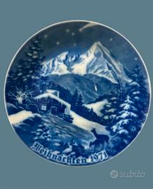 Piatto di Natale 1971 da collezione in porcellana