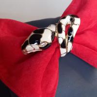 anello serpente bicolore in argento 925 dorato 18K