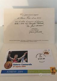 FRANCOBOLLO FOLDER OLIMPIADI ATENE 2004