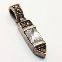 Splendido ciondolo Art Deco argento marcasite