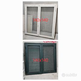Imfissi Finestra di alluminio con vetro  140x140