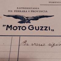 Moto Guzzi documento del 1935 originale 