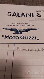 Moto Guzzi documento del 1935 originale 
