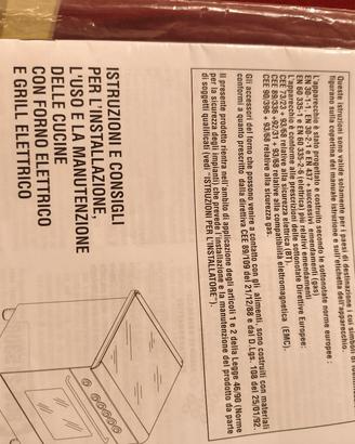 cucina a piastre con forno elettrico 