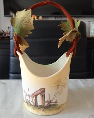 cestino ceramica vintage anni 50/60 Italy 