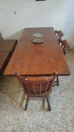 Robusto Tavolo  in legno massello + 3 sedie 