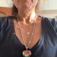 Collana con ciondolo in cuoricino