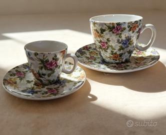TAZZA GRANDE E PICCOLA IN CERAMICA VINTAGE