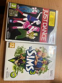Just dance e the sims 3 for nintendo wii