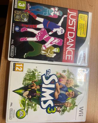 Just dance e the sims 3 for nintendo wii