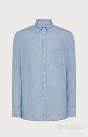 Camicia lino SEVENTY - blu- taglia 39