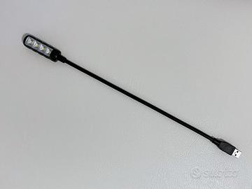 Lampada a collo di cigno USB, 4 COB LED Adamhall