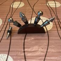 Set tappi  enoteca per vino acciaio/legno