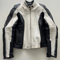 Giubbotto moto Dainese in pelle nero-bianco donna