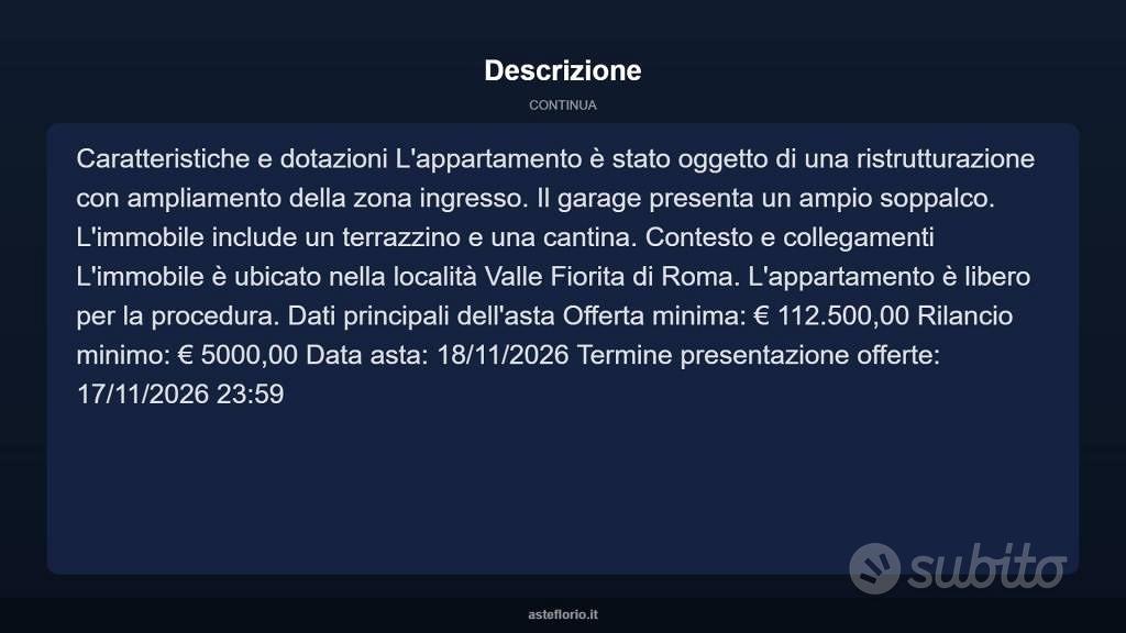 Appartamento – Roma, Valle Fiorita, Municipio Roma VI - Vista 4