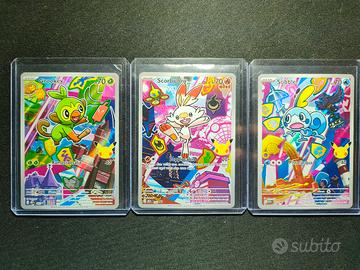 Lotto Carte Pokémon - Trio Starter Galar  Ita Nm