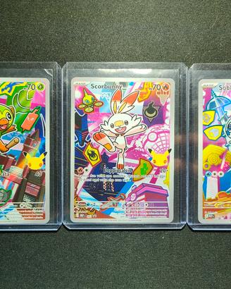 Lotto Carte Pokémon - Trio Starter Galar  Ita Nm