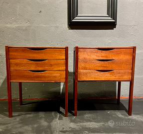 Comodini vintage in teak design danese anni '60