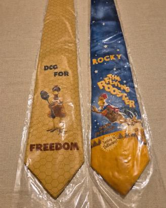 2 Cravatte Chicken Run Galline in Fuga Tie Rack