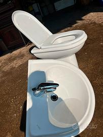 Sanitari bagno (lavabo ceramica Dolomite e Wc )