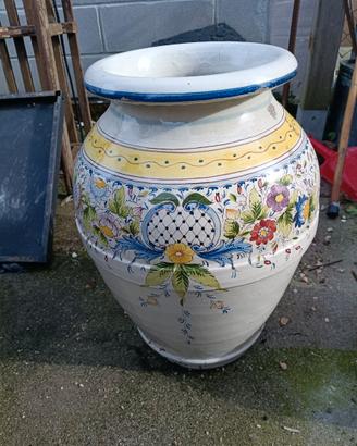 Vaso dipinto a mano in terracotta