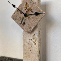 Orologio da Appoggio in Marmo Travertino