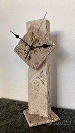 Orologio da Appoggio in Marmo Travertino