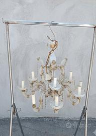 Lampadario opalino bianco 