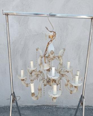 Lampadario opalino bianco 