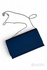 Pochette "Anna Panni" blu con catena tracolla