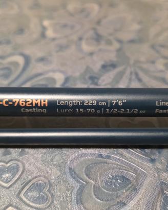 Canna pesca casting Molix Fioretto Trofeo 762 MH