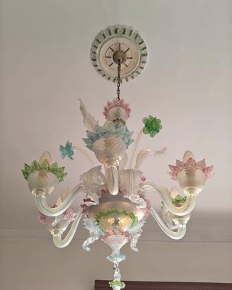 Lampadario e applique vetro soffiato Ca’ Rezzonico
