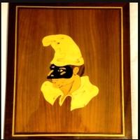 ,,PULCINELLA,, quadro in legno intarsiato