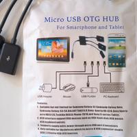 Adattatore Micro USB Host OTG con 2 porte USB