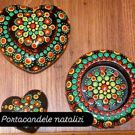 Portacandele natalizi Natale candele 