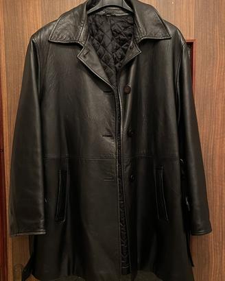 Cappotto nero pelle donna