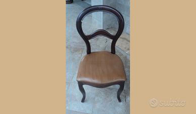 Sedia luigi filippo in noce