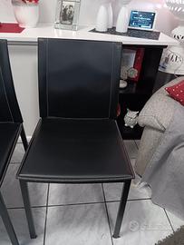 4 sedie in pelle da salotto 